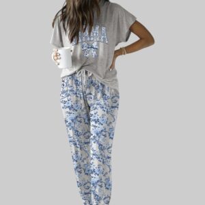 Alternative view of Mama Floral Casual Pajama Set For Women