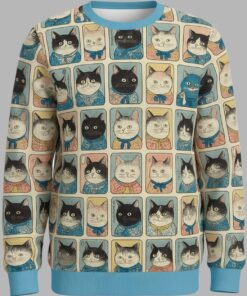 Many Cats Are Watching You Christmas Ugly Sweater