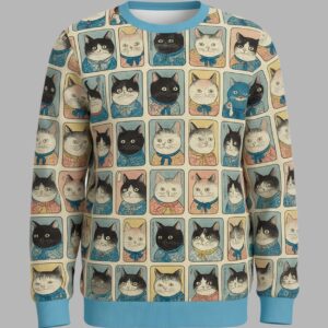 Many Cats Are Watching You Christmas Ugly Sweater - gullprint.com