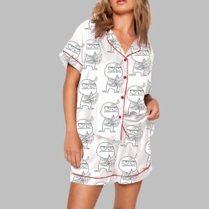Many Third Finger Print Pajama Set