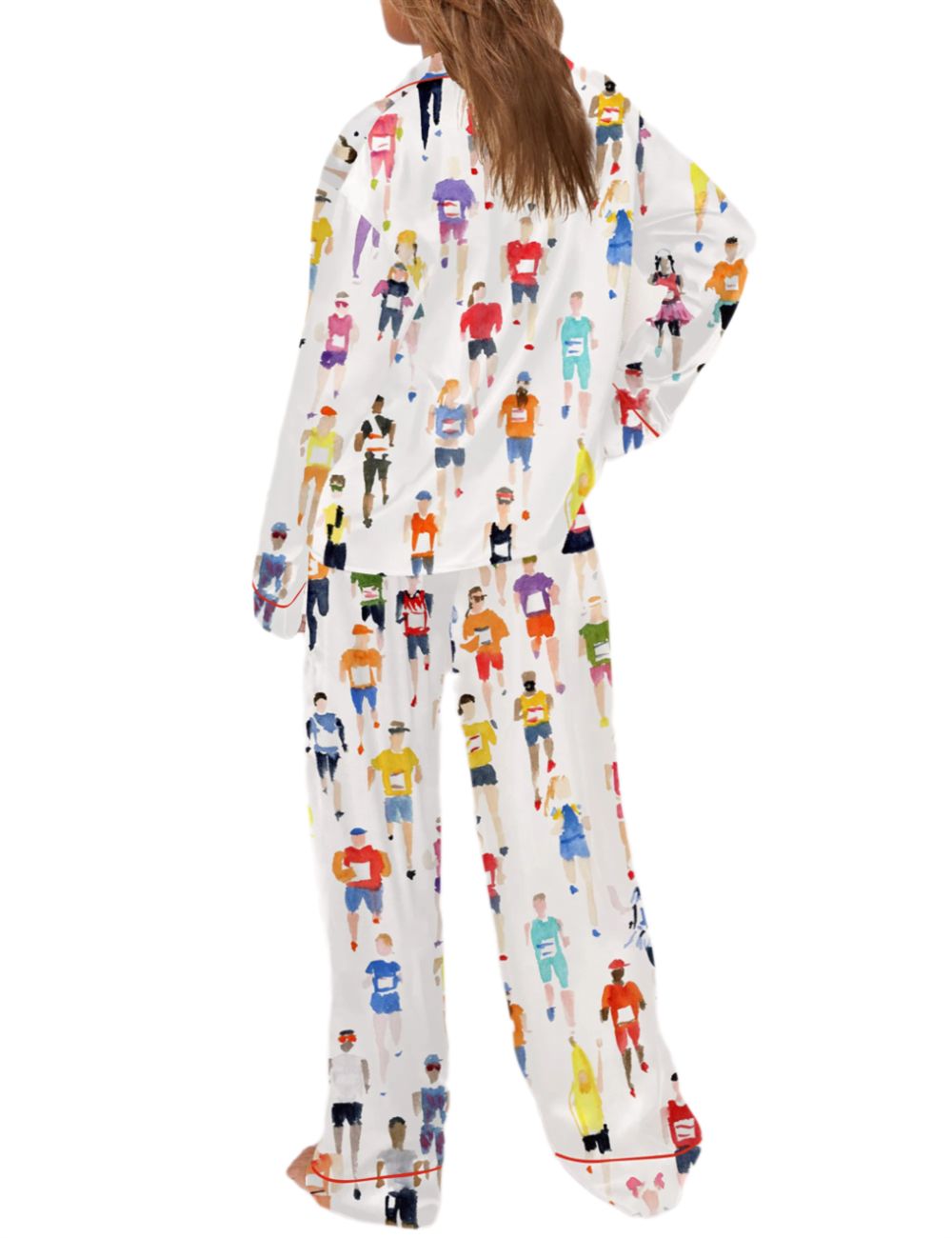 Alternative view of Marathon Runner Watercolor Pajama Set