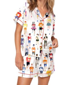 Marathon Runner Watercolor Pajama Set