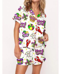 Mardi Gras Carnival Pajama Set For Women