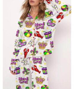 Alternative view of Mardi Gras Carnival Pajama Set For Women