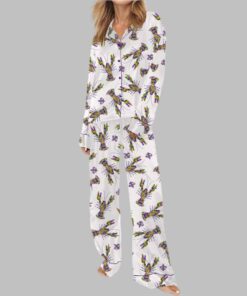 Alternative view of Mardi Gras Crawfish Satin Pajama Set