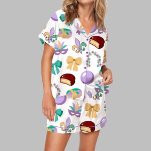 Mardi Gras Louisiana Pajama Set For Women