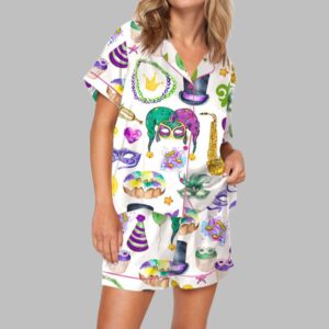 Mardi Gras Pajama Set For Women