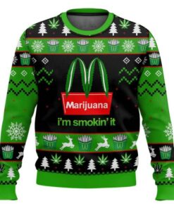 Marijuana I'm Smokin' It Christmas Ugly Sweater