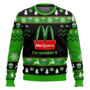 Marijuana I'm Smokin' It Christmas Ugly Sweater