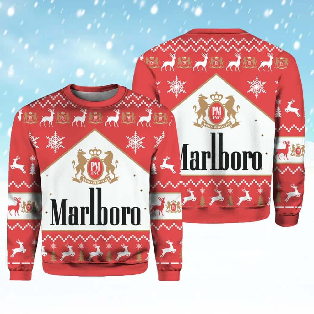 Marlboro Cigarette Ugly Christmas Sweater