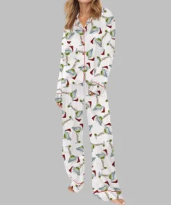 Alternative view of Martini Christmas Satin Pajama Set