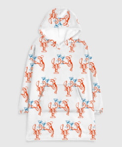 Martini Lobster Fisherman Aesthetic Lobster Cocktail Summer Martini Flannel Blanket Hoodie