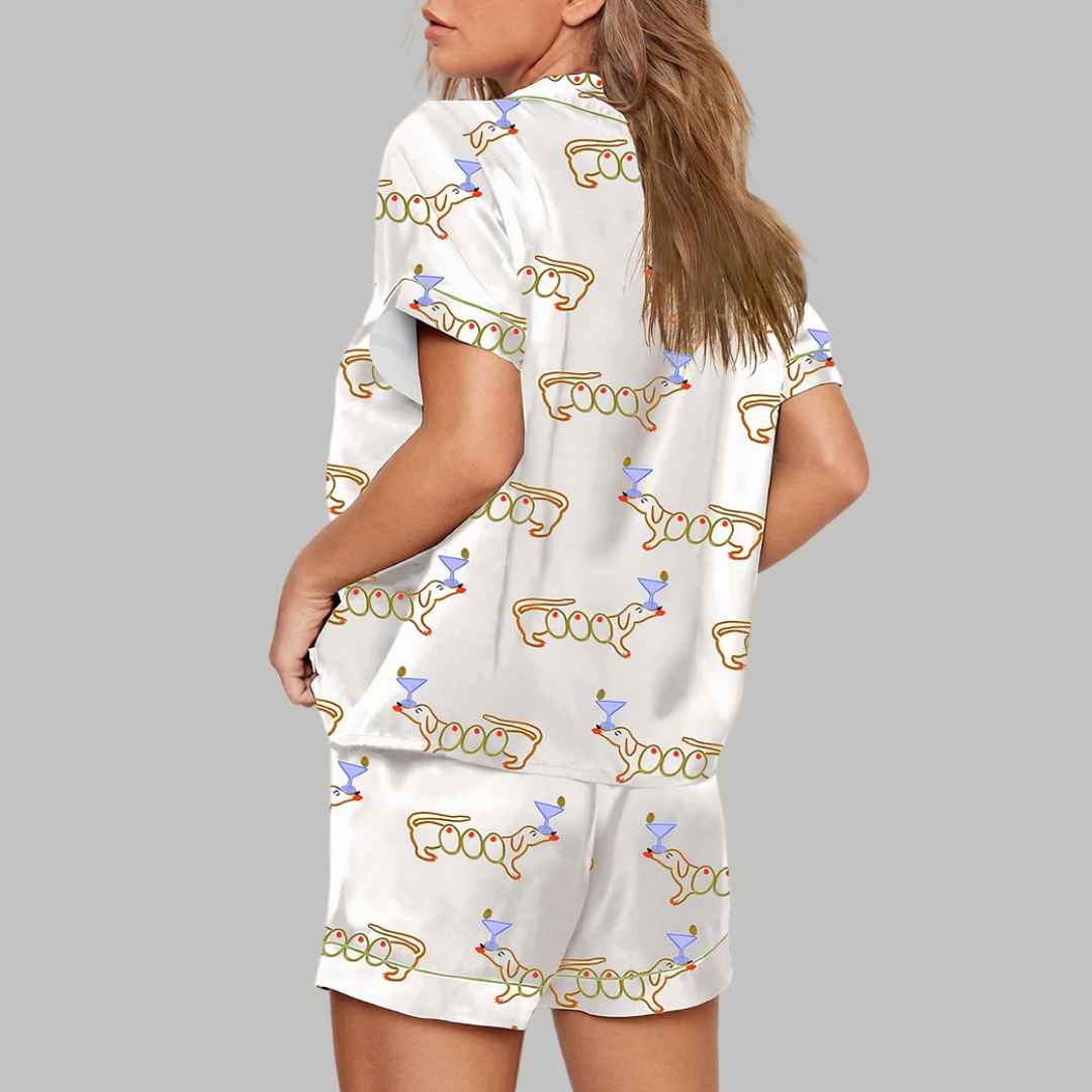 Martini Weenie Dachshund Lover Pajama Set - Image 3