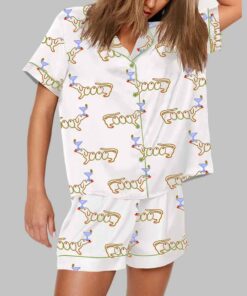 Martini Weenie Dachshund Lover Pajama Set