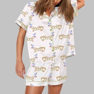 Martini Weenie Dachshund Lover Pajama Set