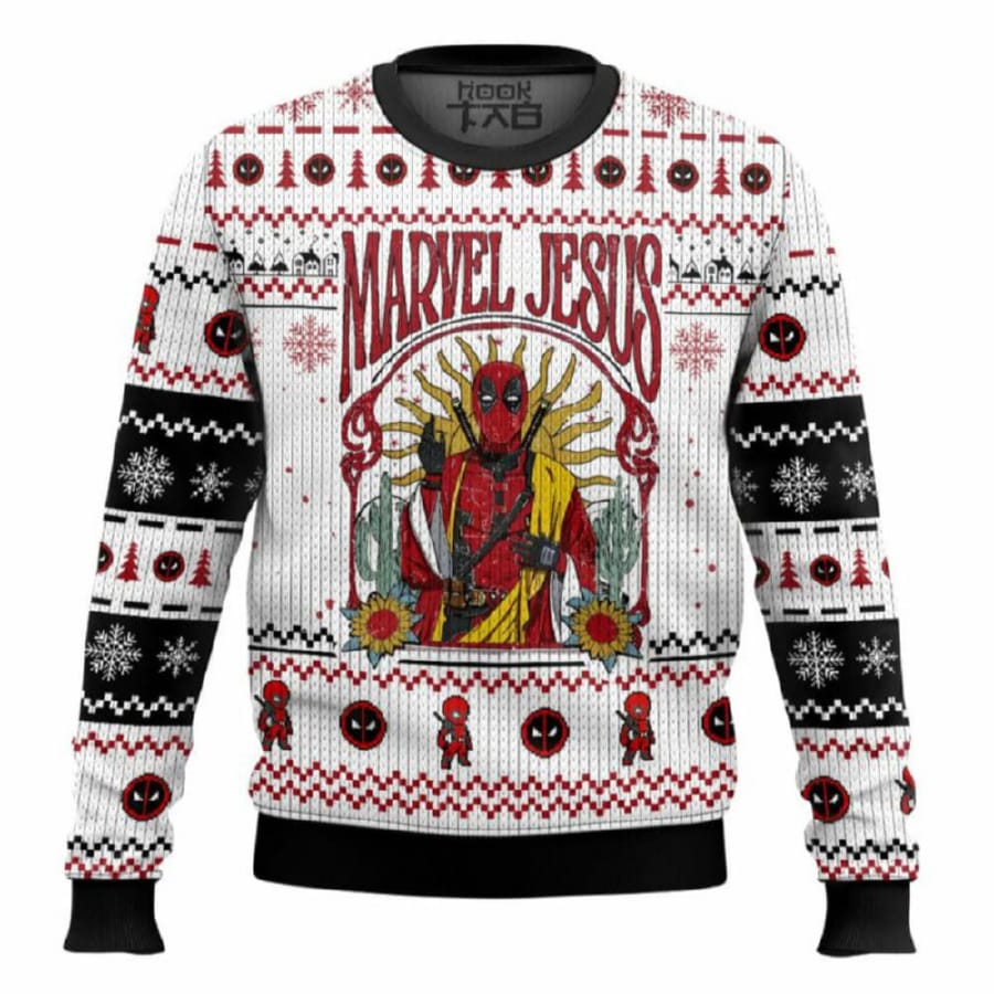 Marvel Jesus Deadpool Ugly Sweater