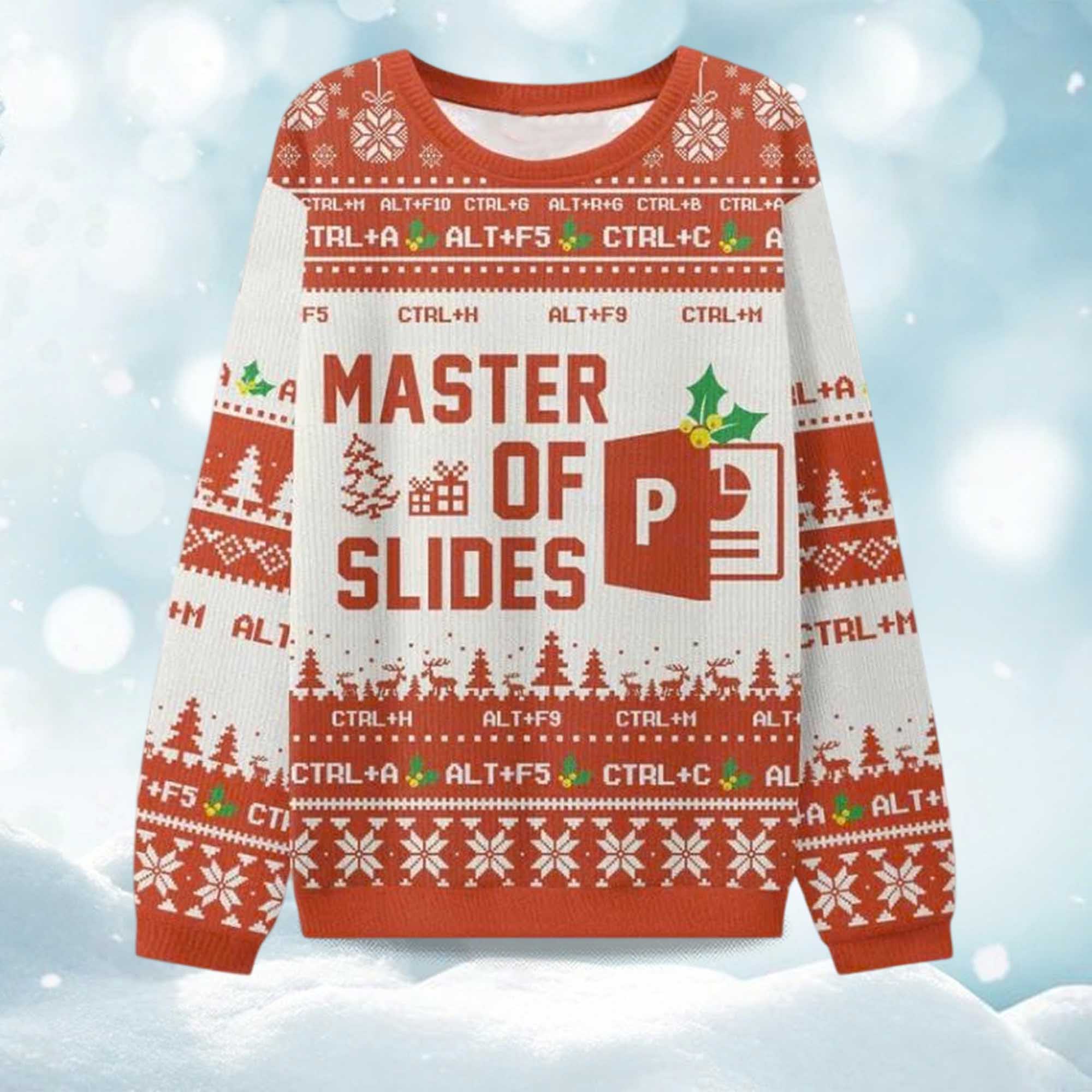 Master Of Slide Powerpoint Ugly Christmas Sweater