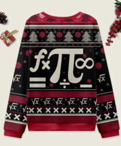 Alternative view of Math Christmas Black Ugly Christmas Sweater Sweatshirt