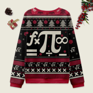 Alternative view of Math Christmas Black Ugly Christmas Sweater Sweatshirt