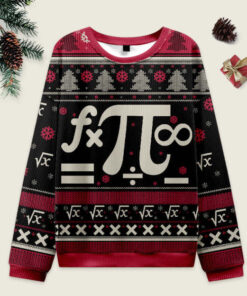 Math Christmas Black Ugly Christmas Sweater Sweatshirt