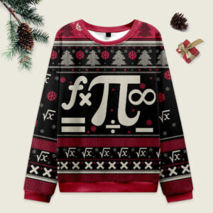 Math Christmas Black Ugly Christmas Sweater Sweatshirt