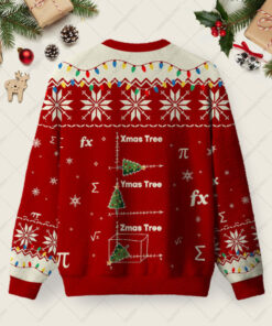 Alternative view of Math Christmas Tree Ugly Christmas Fuzzy Fleece Sweatshirt