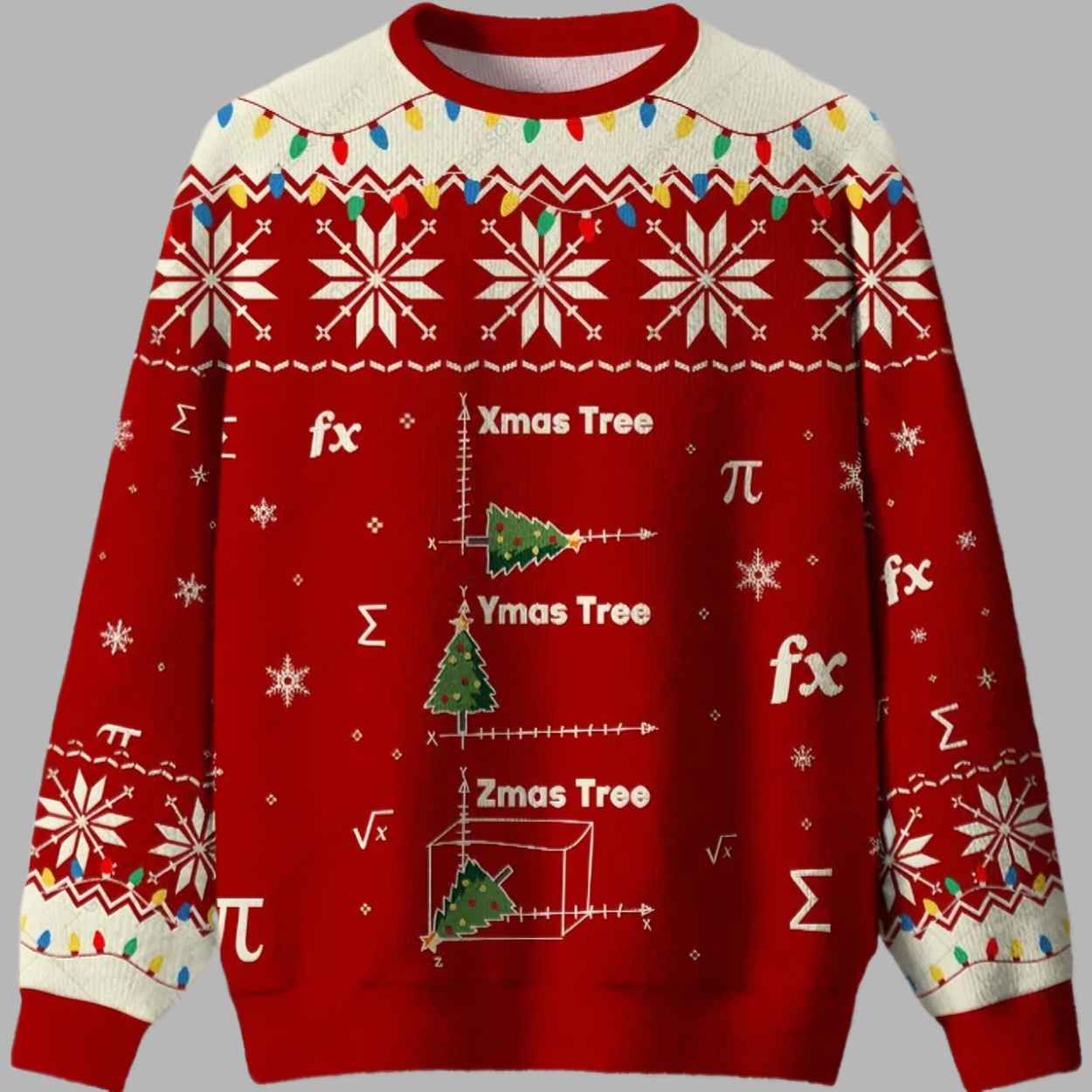 Math Christmas Tree Ugly Christmas Sweater - gullprint.com