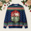 Meals On Wheels Ugly Christmas Fuzzy Fleece Sweatshirt