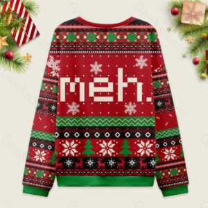 Alternative view of Meh Ugly Christmas Fuzzy Fleece Sweatshirt