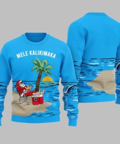 Mele Kalikimaka Hawaiian Ugly Sweater Christmas 2025 