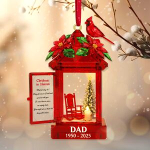 Memorial Cardinal Bird Acrylic Ornament - Personalized Gifts For Christmas Ornament 03TOMG071025