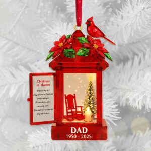 Alternative view of Memorial Cardinal Bird Acrylic Ornament - Personalized Gifts For Christmas Ornament 03TOMG071025