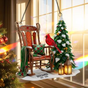 Memorial Cardinal Suncatcher Ornament Personalized Heaven Gifts For Family 03natn150825