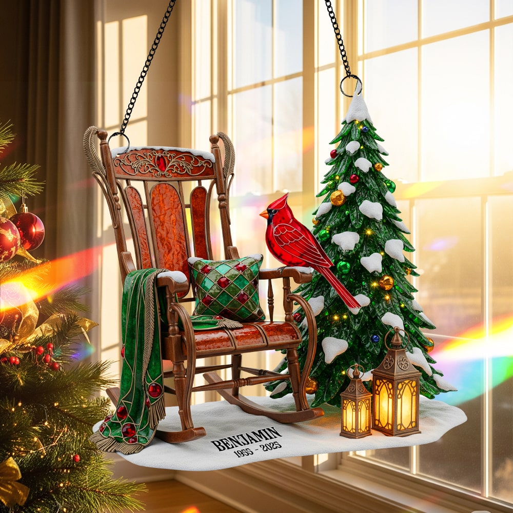 Memorial Cardinal Suncatcher Ornament Personalized Heaven Gifts For Family 03natn150825