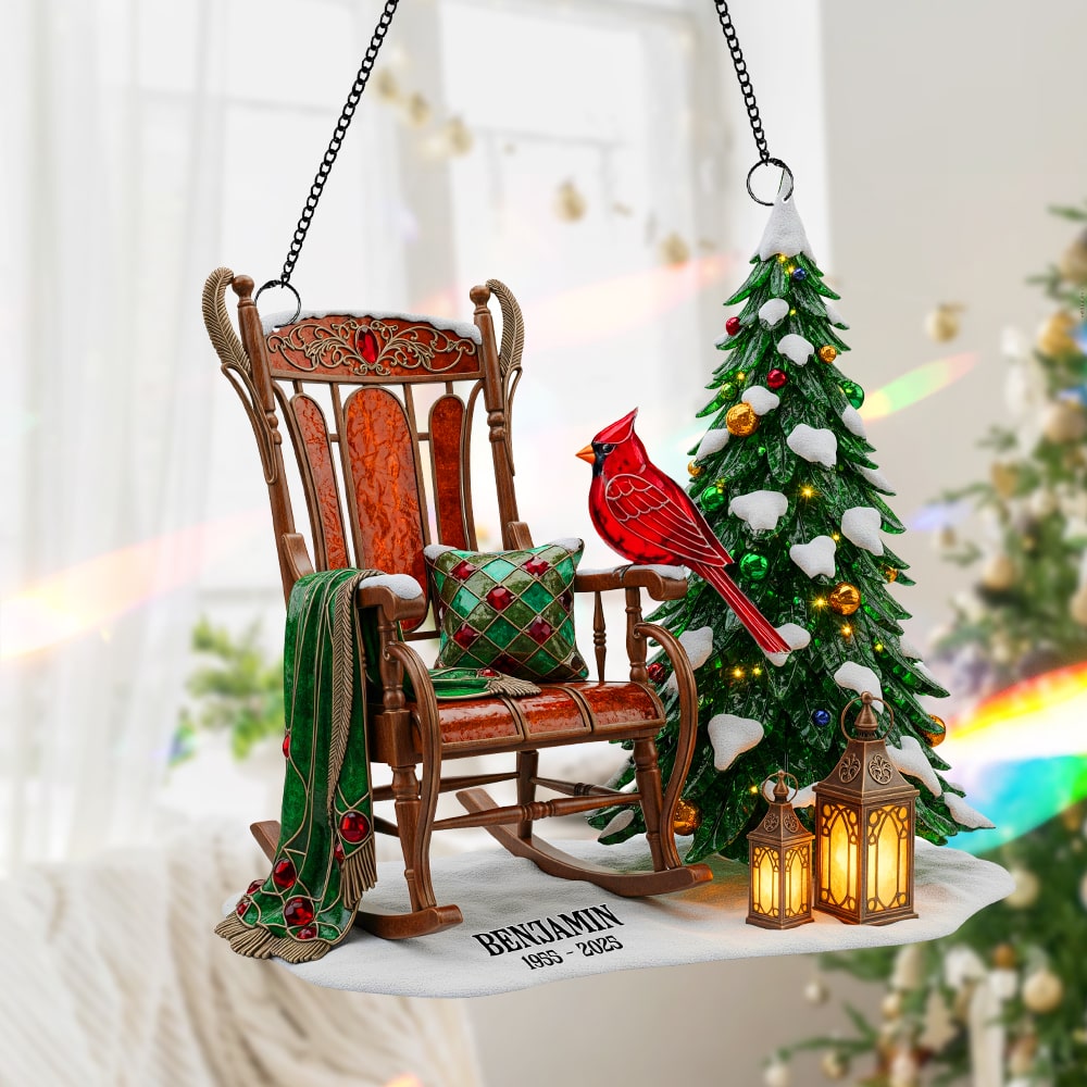 Memorial Cardinal Suncatcher Ornament Personalized Heaven Gifts For Family 03natn150825 - Image 4