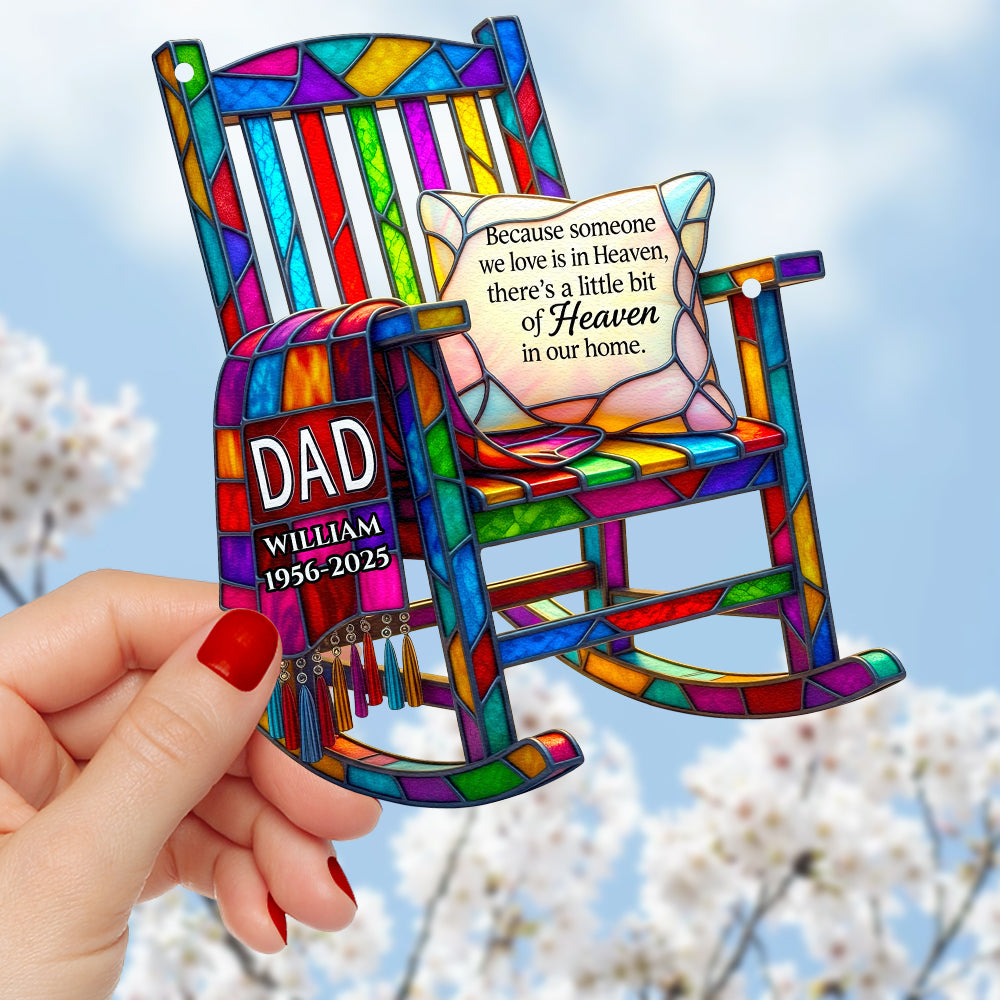 Memorial Chair Suncatcher Ornament Personalized Gifts for Heaven 04OHDT040825 - Image 3
