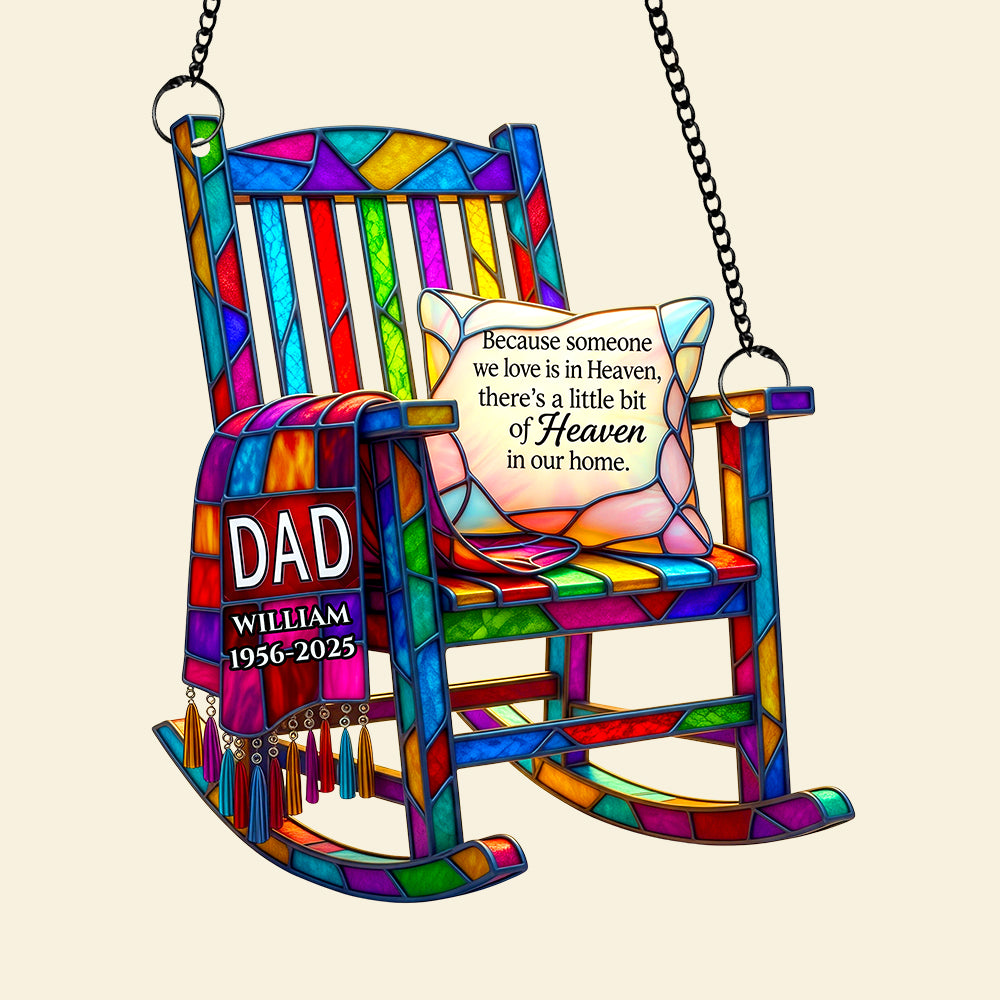 Memorial Chair Suncatcher Ornament Personalized Gifts for Heaven 04OHDT040825 - Image 4