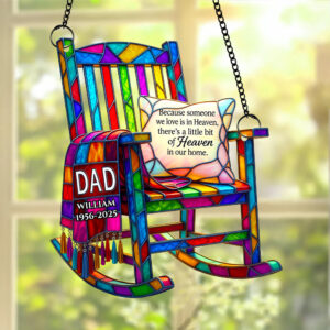 Memorial Chair Suncatcher Ornament Personalized Gifts for Heaven 04OHDT040825