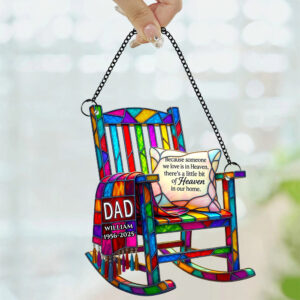 Alternative view of Memorial Chair Suncatcher Ornament Personalized Gifts for Heaven 04OHDT040825