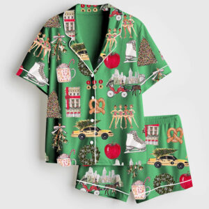 Men's Christmas In New York Satin Family Pajama Set