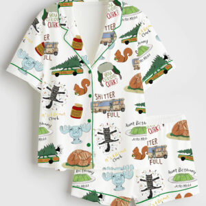 Men's It's A Beaut Clark Christmas Vacation Short Sleeve Satin Family Pajamas Set