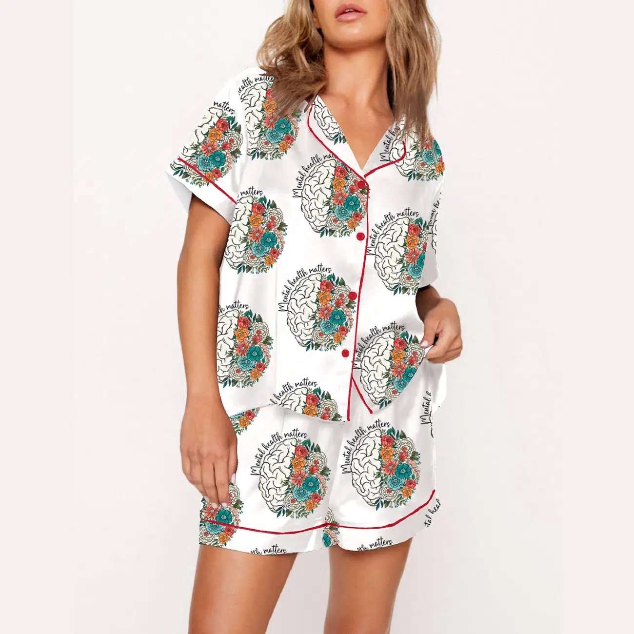 Mental Health Matters Inspirational Pajama Set - Image 2