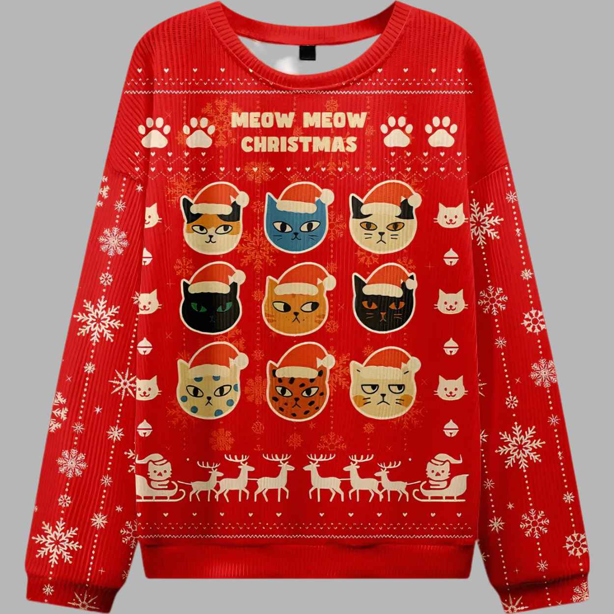 Meow Meow Ugly Christmas Sweater - gullprint.com