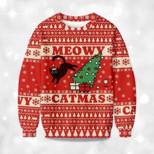 Alternative view of Meowy Catmas Christmas Ugly Sweater