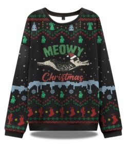 Meowy Christmas Adventure Ugly Christmas Sweater