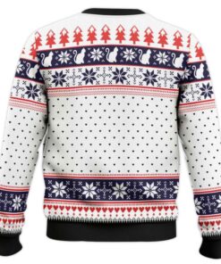 Alternative view of Meowy Christmas Cat With Santa Hat Ugly Christmas Sweater