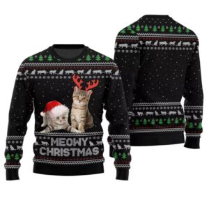 Meowy Christmas Ugly Sweater - Grishko.com