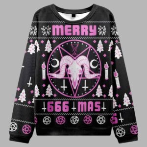 Alternative view of Merry 666 Mas Ugly Christmas Sweater - gullprint.com
