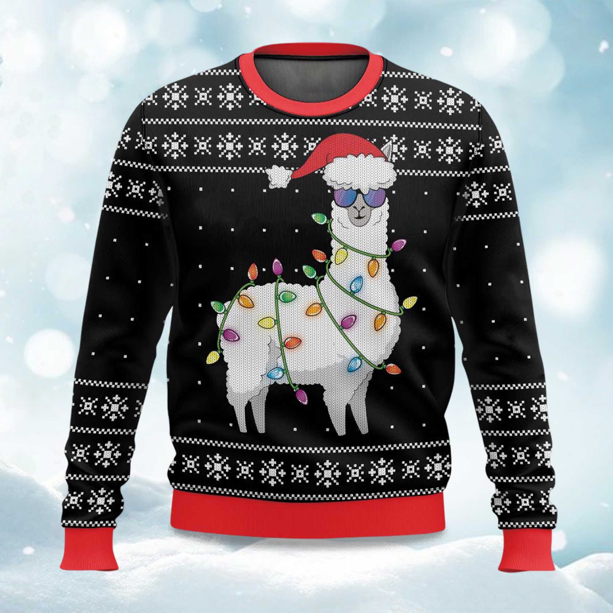 Merry Alpaca Christmas Ugly Sweater