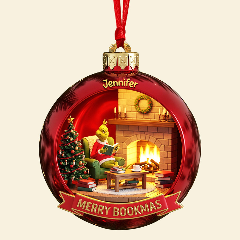 Merry Bookmas Christmas Ornament - Personalized Gifts For Book Lovers 04pgqn190825 - Image 5